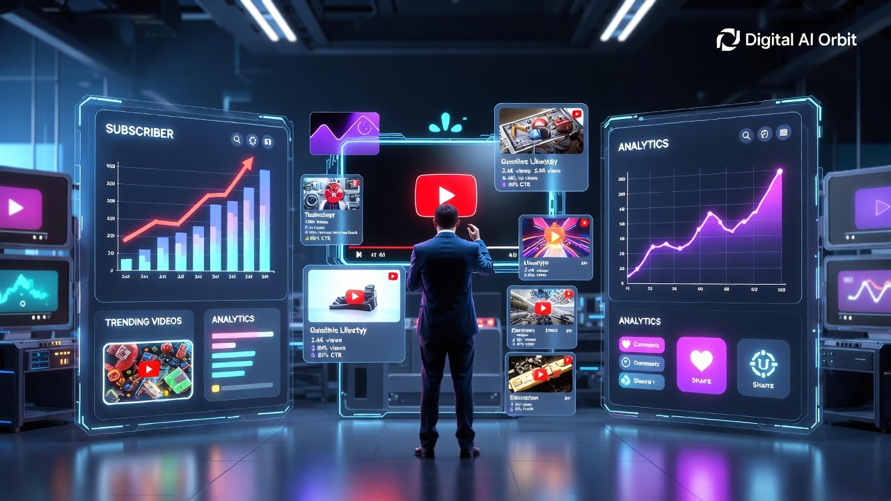 Digital AI Orbit AI-assisted YouTube growth with analytics, thumbnails, and scheduling tools.”